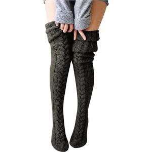 JGS Premium - Extra lange overknee-sokken voor meisjes | Warme grof gebreide winterkousen