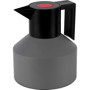 Koffiepot grijs 1,2 l - dubbelwandige thermosfles roestvrij staal - thermoskan voor koffie, thee, mate, heet water en meer - theepot thermo - thermosfles thee