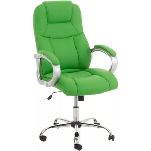 In And OutdoorMatch Deluxe Bureaustoel Leonel - Imitatieleer - Groen - Ergonomisch - in hoogte verstelbaar