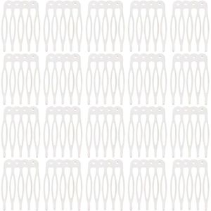 Allecto plus - Haar Zijkammen 5 Tanden Bruiloft Bruids Sluier Kam Franse Twist Bun Houder Accessoires