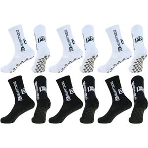 Set van 6 paar anti-slip voetbalsokken voor mannen - Comfortabele sportsokken voor voetbal, basketbal, hardlopen, yoga en wandelen