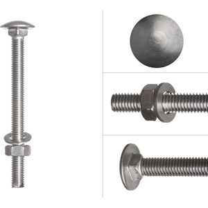 Slotbouten RVS M8 x 90 mm | 10 Stuks