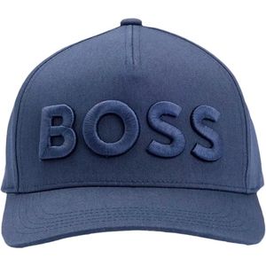 Hugo Boss - Sevile-Boss cap van katoenen twill met 3D-logostiksel - heren - blauw