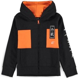 Naruto - Hidden Leaf Village Vest Met Capuchon Kinderen - Kids 122/128 - Zwart