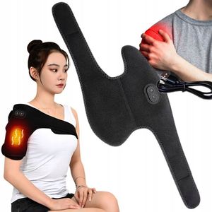 MOZY® - Schouderbrace en Kniebrace - 3 Warmtestanden - met Vibratie - Zwart - 42 x 23 cm - Schouderverwarmer - Knieverwarmer - Knie Brace - Schouder Brace - Warmtekussen - Kniepijn - Verwarmingskussen - Elektrisch Kussen - Pijnverlichting