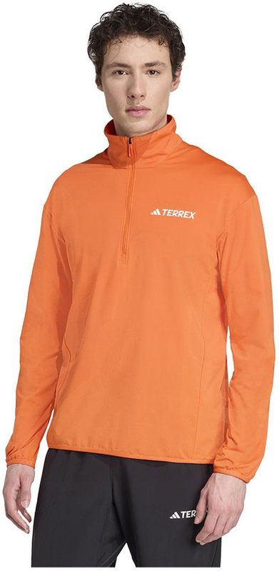 Adidas - Terrex - Fleece - Oranje - Halve Rits - CLIMAWARM