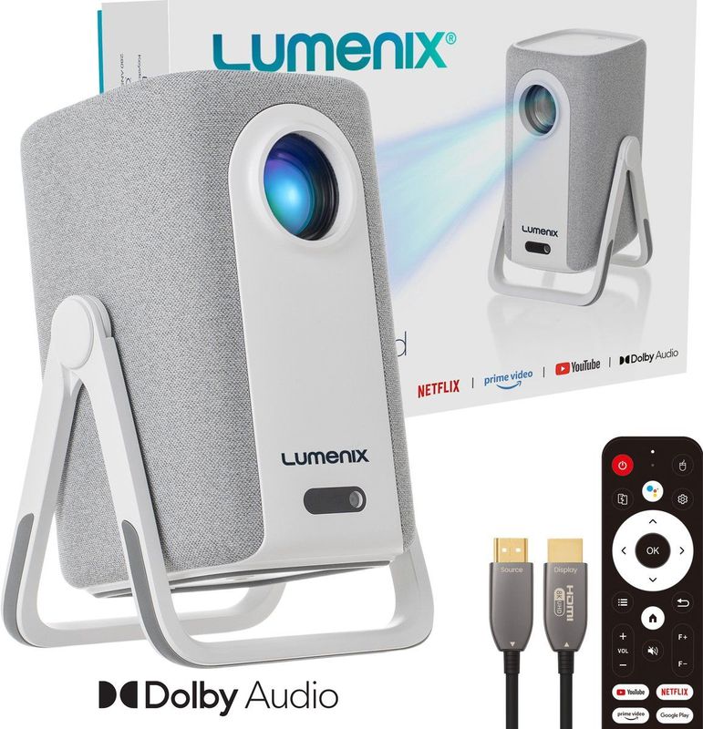 Lumenix - AIR mini - Smart Projector - 500 ANSI - Full HD 1080p - WiFi 6 & Bluetooth 5.2