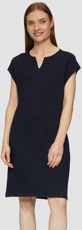 Jerseyjurken - Mouwloze Jurk - Stoffenmix - Ronde Halslijn - Casual Look