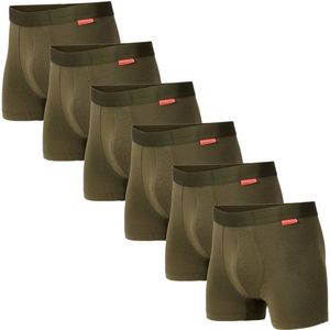 Undiemeister Boxershort heren - 6-pack - Highland Moss (Groen) - Naadloos Ondergoed Onderbroek mannen - Mellowood Tencel - Ademend, Anti-Bacterieel, Naadloos - Boxershorts - Maat XXL