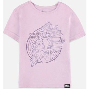 Disney Beauty & The Beast - Fearless Princess - Belle Powerful Kinder T-shirt - Kids 158/164 - Roze