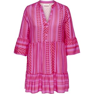 ONLY CARMAKOMA CARMARRAKESH LIFE 3/4 TUNIC DRESS AOP Dames Jurk - Maat 52