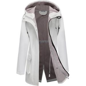 Lichte waterdichte winterjas voor dames met fleecevoering en capuchon