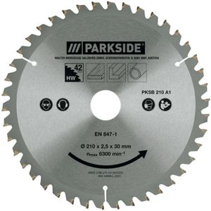 PARKSIDE® Zaagbladen 42 tanden - 210mm - Geschikt voor gangbare cirkelzaagmachines met een geschikte diameter en boring