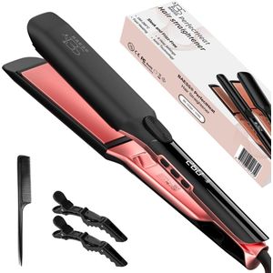 Stijltang met Ion Technologie - 160℃ t/m 260℃ - 6 standen - Krullen en Steilen - Hair Straightener - Krultang - 45mm