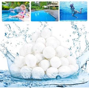 S&Dshopline® 700g zwembadfilterballen, filterballen voor zandfiltersystemen zwembad, vervangt 25kg filterzand kwartszand, ultralichte en herbruikbare zwembadfilterballen voor filtersystemen