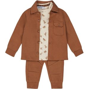 Dirkje jongens 3-delig setje Dark brown - Maat 80