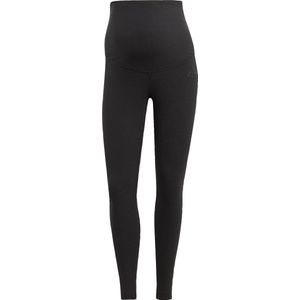 adidas Sportswear Ribbed High-Waist 7/8 Legging (Positiekleding) - Dames - Zwart- XS