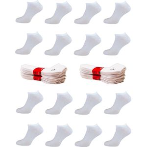 Belucci Katoenen Heren Sneakersokken 16 Paar Wit Maat 39/42