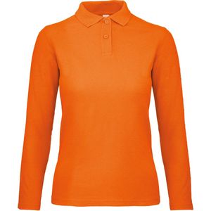 B&C ID.001 Ladies' long-sleeve polo shirt CGPWI13 - orange - S