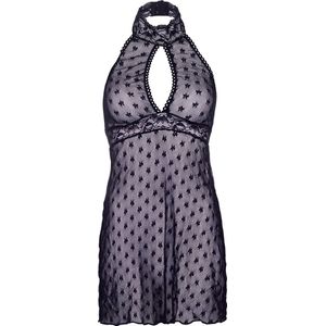 Lace trimmed halter babydoll