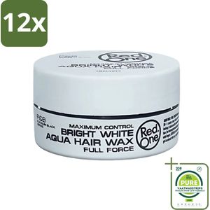 Red One - Haarwax - Bright White - Maximum Control - Voor Extra Sterke Fixatie - 150 ml - Voordeelverpakking - 12 stuks - Haarwax - Stylingproduct