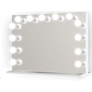 Bright Beauty Vanity hollywood make up spiegel met verlichting - 80 x 65 cm - dimbaar - zonder rand - spiegelglas