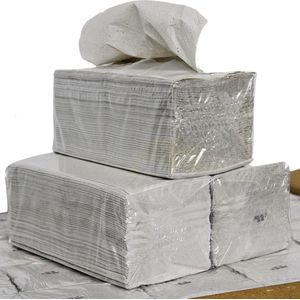 KURTT 1000 Papieren handdoekjes (4 x 250 vellen) 2-laags, naturel 22 x 23 cm, Z vouw papieren handdoekjes 2 laags, handdoekjes papier