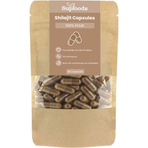 Shilajit - Capsules - 60 Capsules - 500mg per Capsule - Alternatief voor Shilajit Gummies en Resin
