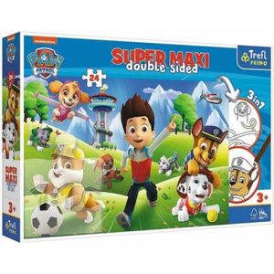 SUPER MAXI DOUBLE-SIDED PUZZEL 3 IN 1 PAW PATROL 24PCS