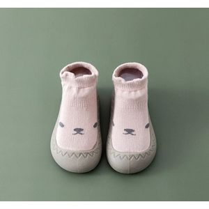 Anti-slip babyschoentjes - Soksloffen - Eerste loopschoentjes van Baby-Slofje - Cutie roze maat 23