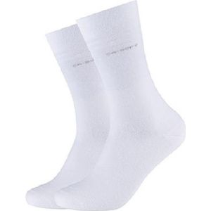 Camano Ca-Soft sokken unisex 2 PACK 47-49 Wit Naadloos en zonder knellende elastiek