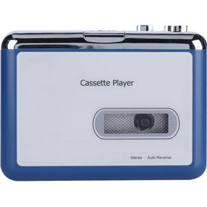 Draagbare Cassette Speler en Recorder – Overdracht naar Koptelefoon of Speaker – Retro Cassette Speler – Opnamefunctie – Compact en Draagbaar – Muziekspeler voor Thuis en Onderweg