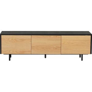 Bronx71® Tv-meubel Thomas zwart/blank eiken 150 cm