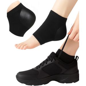 Gel - Hydraterende Hielsokken - Zwart - Elastische Hielbeschermers voor Mannen & Vrouwen