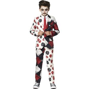 Suitmeister Harlequin - Jongens pak - Verkleedkleding - Carnaval - Gekleurd - Maat M