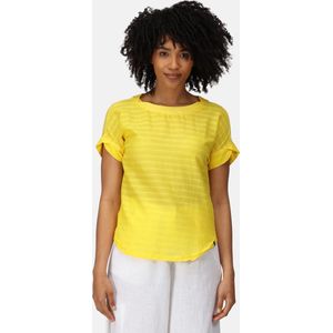Het Regatta Adine T-shirt met korte mouwen - dames - Coolweave - katoen - Geel