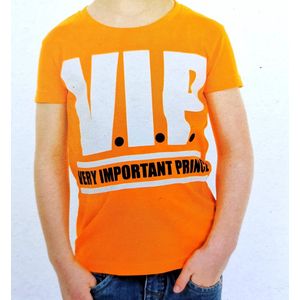 Jongens T-shirt - VIP - Voor Koningsdag - Holland - Nr1 - Maat: 86/92 - Oranje - Nederland - WK 2022