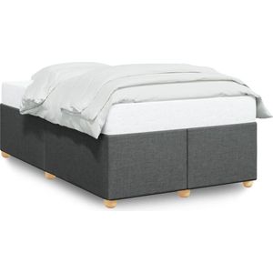 vidaXL - Bedframe - zonder - matras - 120x200 - cm - stof - donkergrijs