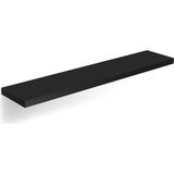 Casaria Wandplank Zwevend - 70 cm 15kg Belastbaar - Mat Zwart