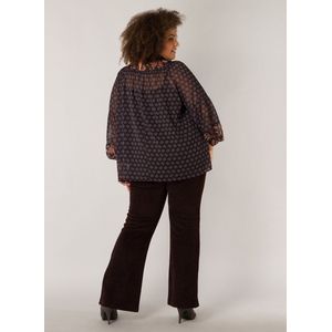YESTA Djaira Blouse - Black/Multi-Colour - maat 2(50)