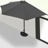 Balkon parasol - Half rond model - Antraciet