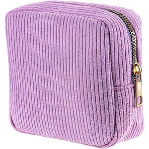 Corduroy maandverband opbergtas, draagbare menstruatietas voor tienermeisjes, schattig menstruatiezakje, zachte menstruatiecup zakje menstruatie eerste pad tas tampon houder voor vrouwen