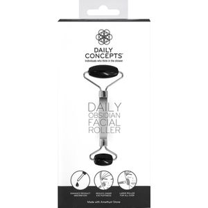 Daily Concepts | DAILY OBSIDIAN FACIAL ROLLER | DAGELIJKSE GEZICHTSROLLER | Massageroller voor heerlijke verzorging