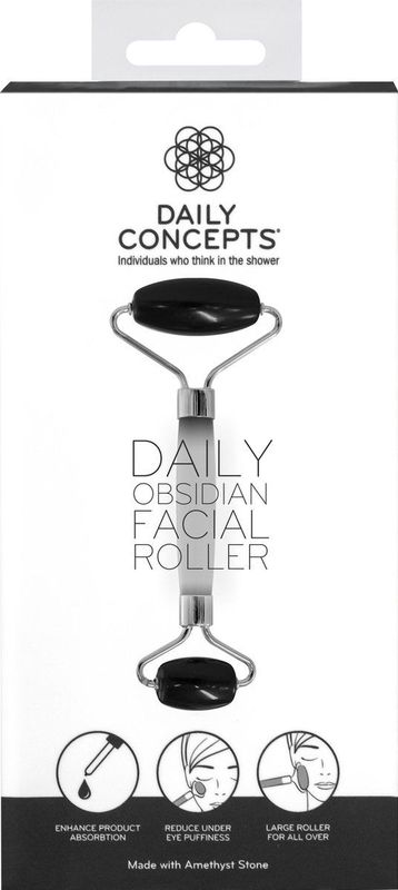 Daily Concepts | DAILY OBSIDIAN FACIAL ROLLER | DAGELIJKSE GEZICHTSROLLER | Massageroller voor heerlijke verzorging
