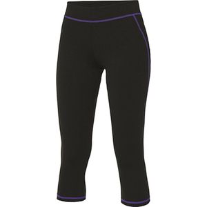Women´s Cool Capri Trainingsbroek/Legging Black/Purple - L