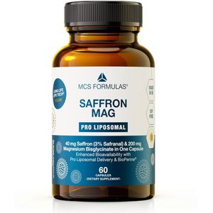 Saffron MAG Pro Liposomal - 3% Safranal & 7.5% Crocins - Saffraan - NO ADDITIVES - 60 Capsules