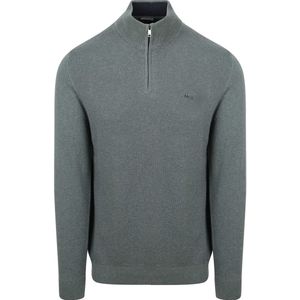 McGregor - Half Zip Trui - Groen - Merinowol - Pullovers