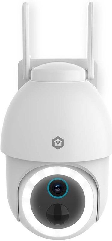 Nedis - SmartLife Camera voor Buiten - Spotlight - 3MP Full HD 1296p - Pan Tilt - IP65 - Met Bewegingssensor