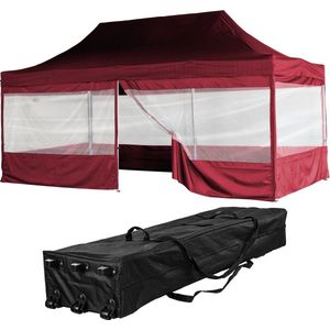 Vouwpaviljoen - Boredeauxrood - 3x6m