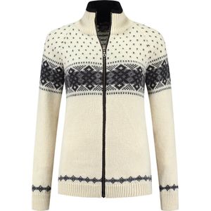 Norfinde Dames wollen vest van 100% zuivere scheerwol, Ecru (XXL)